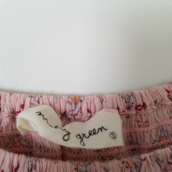 Molly Green Boho Peasant On Off Shoulder Rayon Blouse Small - Picture 7 of 9